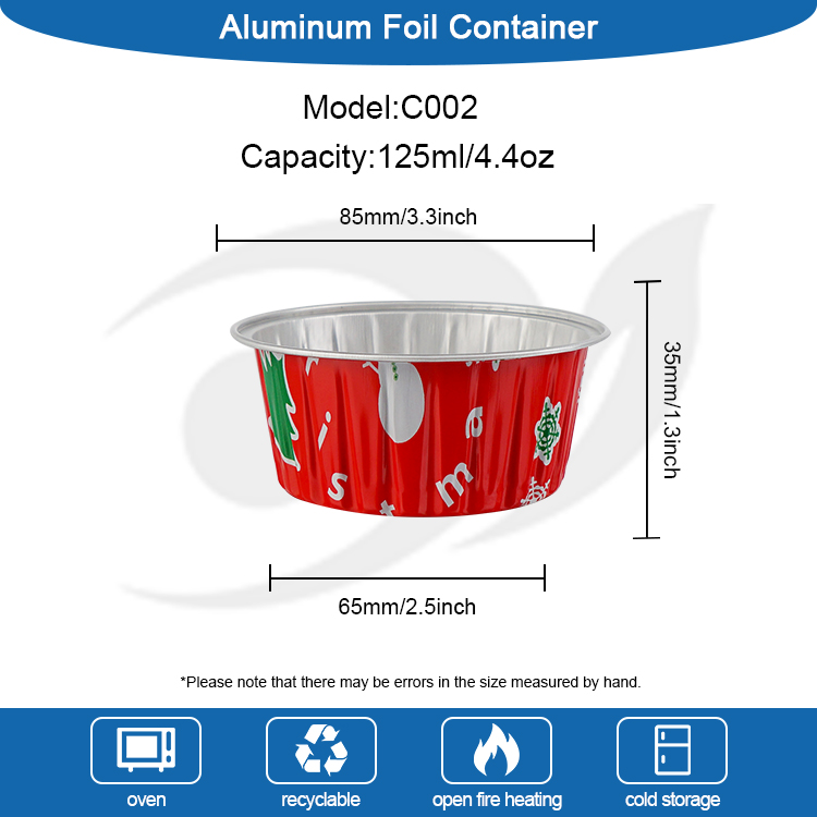 Christmas Custom Aluminum Foil Baking Cup