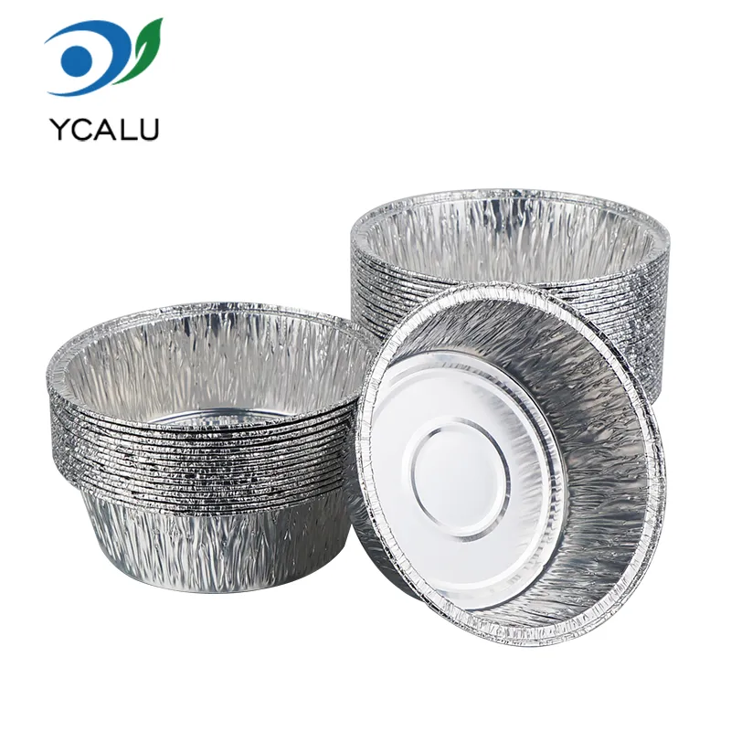 ຮອບຂະຫນາດນ້ອຍ baking ເງິນ Aluminum Foil Containers ຮອບຂະຫນາດນ້ອຍ baking ເງິນ Aluminum Foil Containers