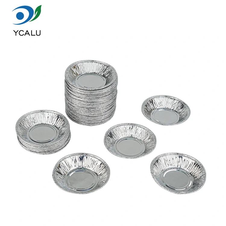 Disposable air fryer egg tarts Silver Aluminum Foil ຕູ້ບັນຈຸອາຫານ