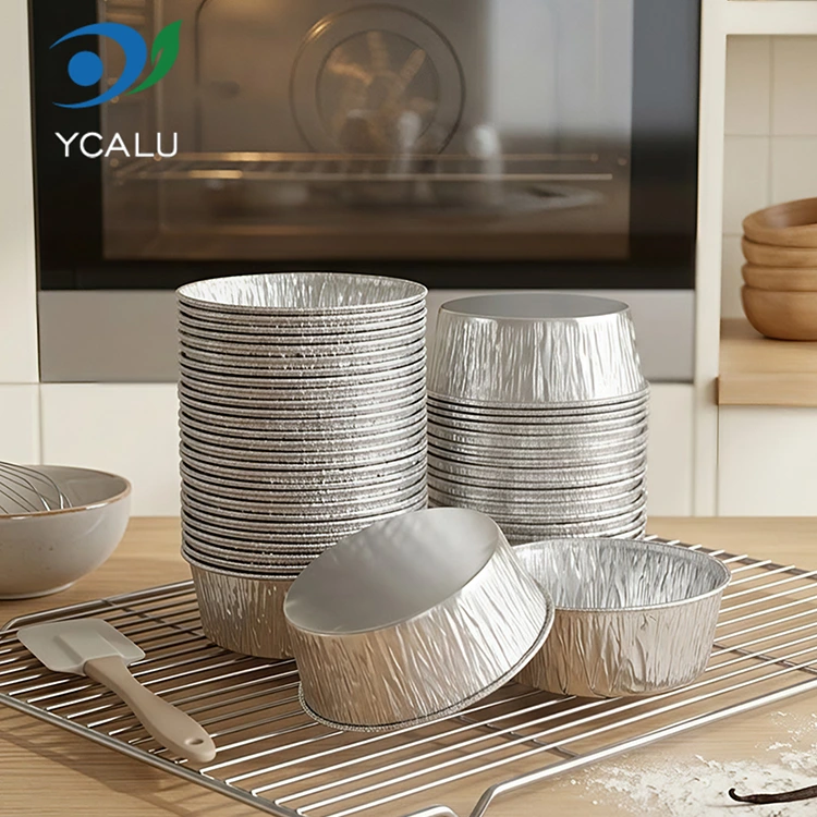 ຖາດເຄ້ກທີ່ຖິ້ມແລ້ວ baking ເງິນ Aluminum Foil ບັນຈຸອາຫານ
