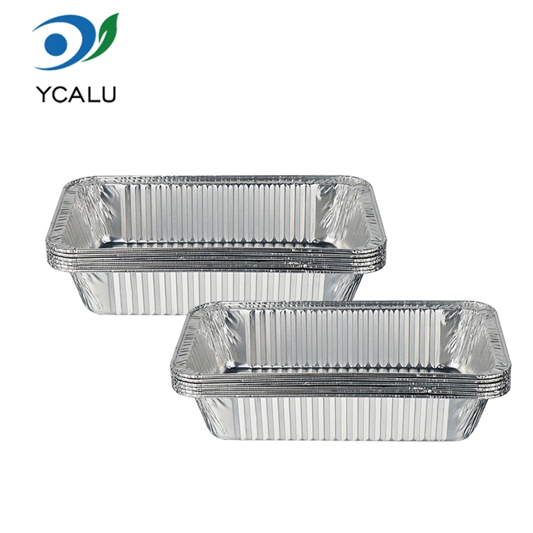 Disposable Silver Oven Grill Air Fryer Silver Aluminum Foil ຕູ້ບັນຈຸອາຫານ