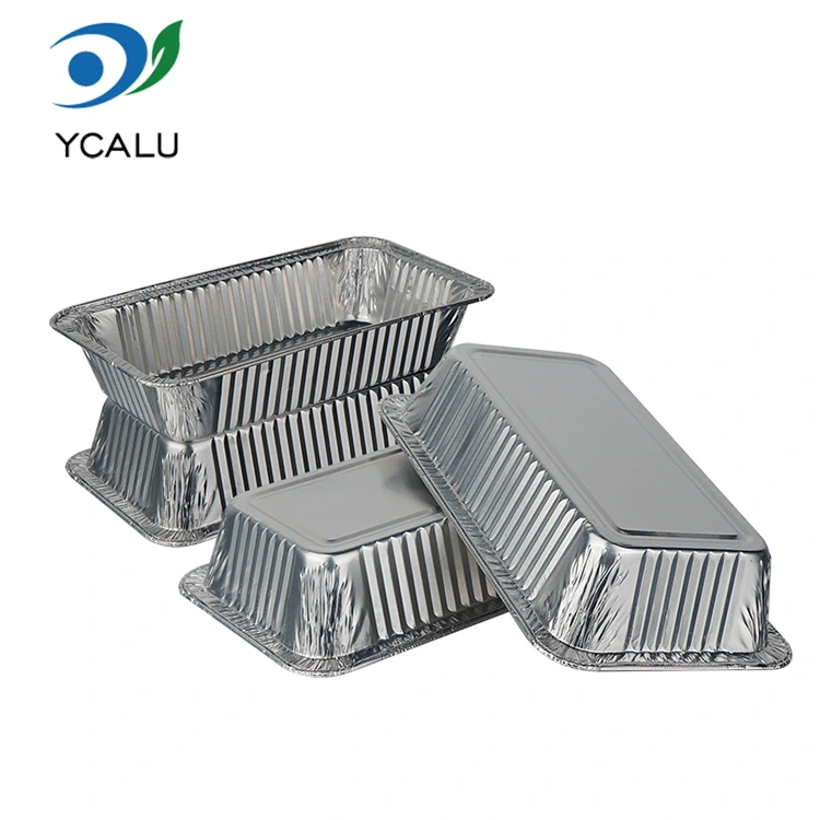 Disposable Silver Oven Grill Air Fryer Silver Aluminum Foil ຕູ້ບັນຈຸອາຫານ