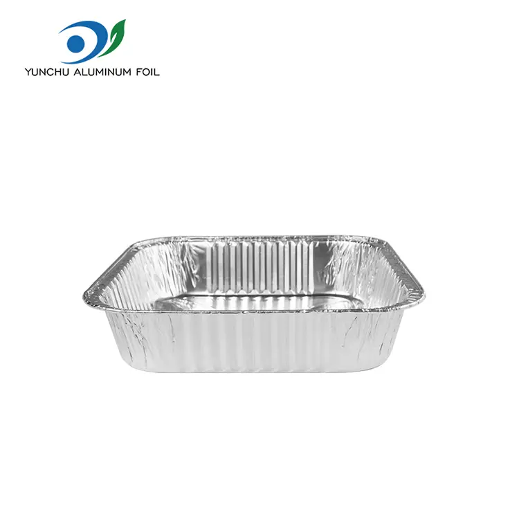 Disposable Square Silver Aluminum ບັນຈຸອາຫານສໍາລັບການຈັດສົ່ງ Disposable Square Silver Aluminum ບັນຈຸອາຫານສໍາລັບການຈັດສົ່ງ