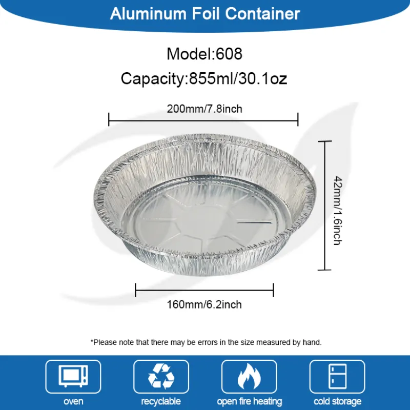 Air Fryer ອາຫານ Silver Aluminum Foil Containers