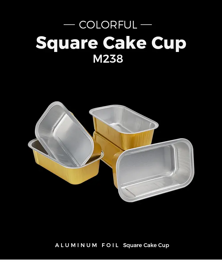 Rectangular cake box heat sealed Smoothwall Aluminum Foil Containers