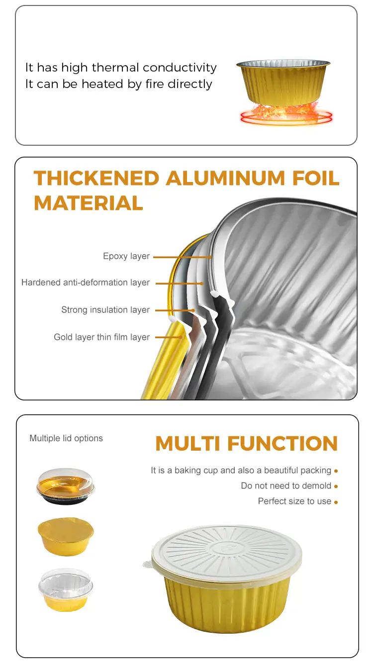 Pizza plate Baking sheet Round Aluminum Foil Containers